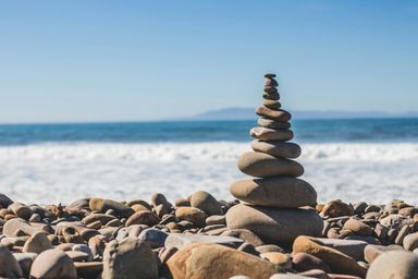 Rock formation by the ocean